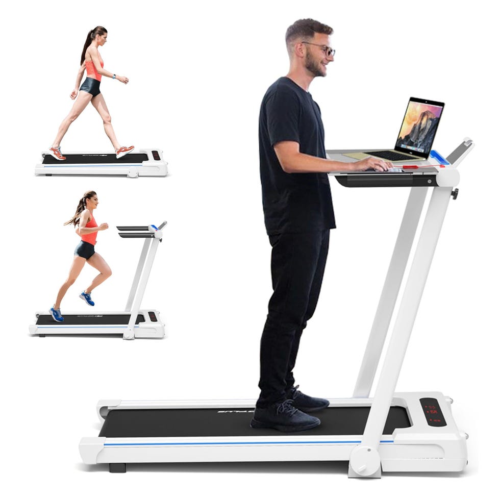 3-in-1 Treadmill with Large Desk