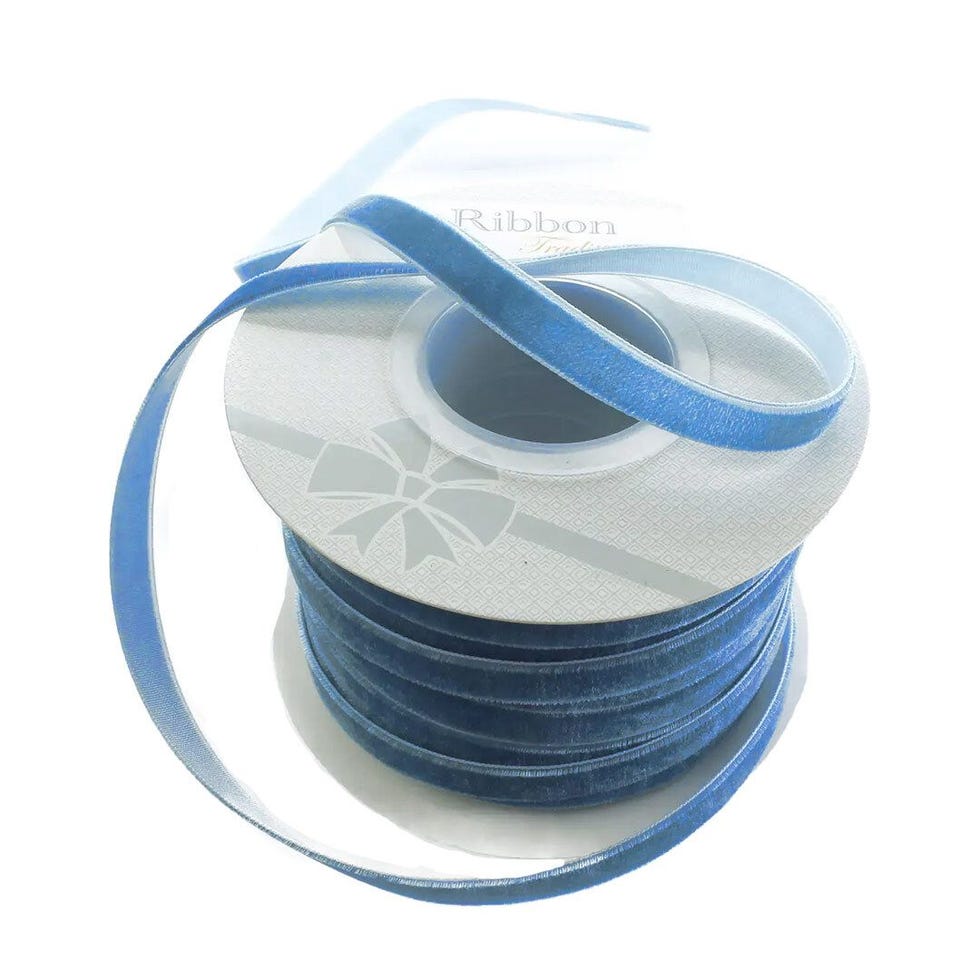 Antique Blue Velvet Ribbon