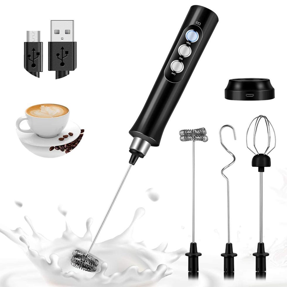 Espumador de Leche USB con 3 Batidores 