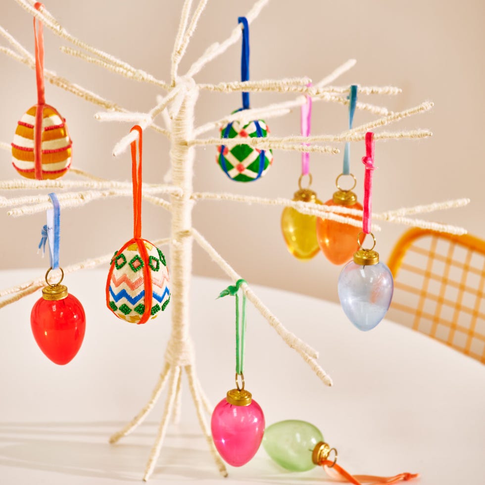 White Thread Wrapped Easter Tree