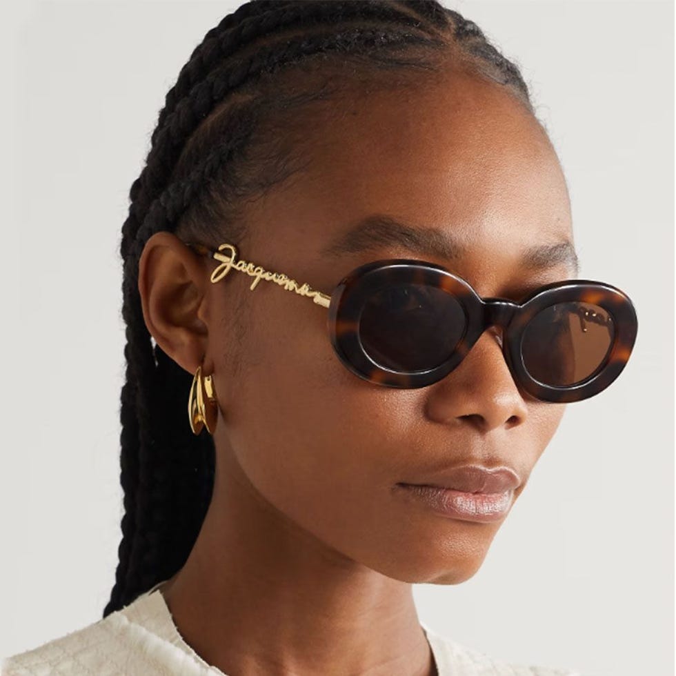 Round-Frame Tortoiseshell Acetate Sunglasses