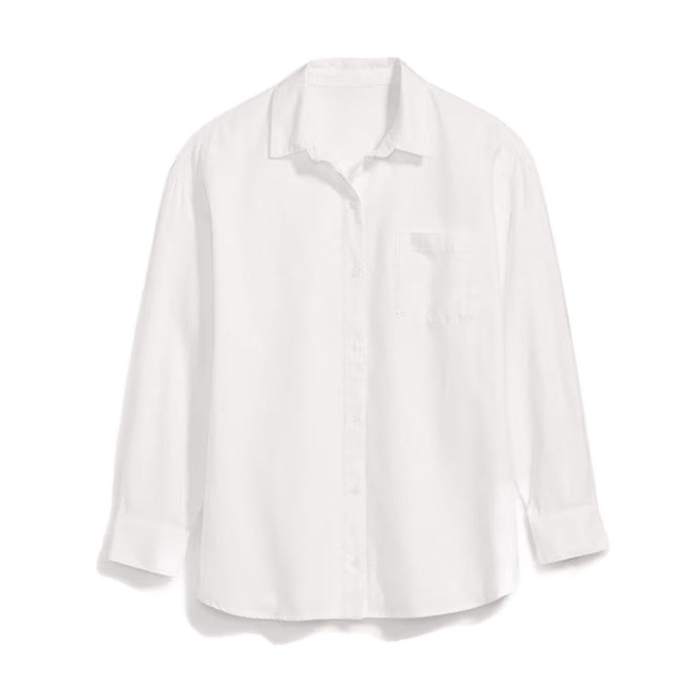 Oversized Button-Down Boyfriend Shirt