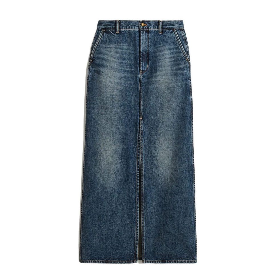 x Alexa Chung Denim Maxi Skirt 