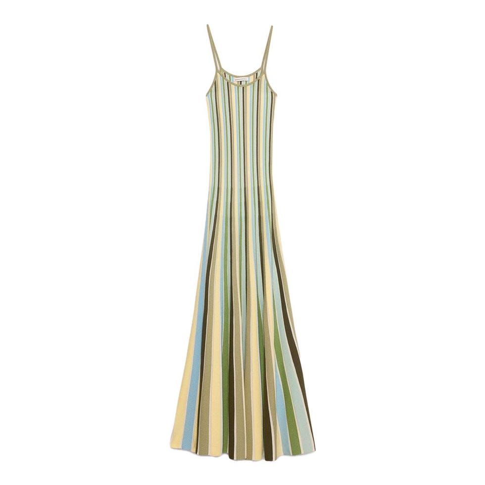 Sculpted Stripe Maxi Dress