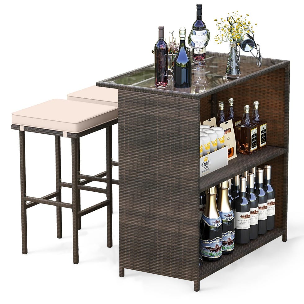 Tangkula 3-Piece Patio Bar Set
