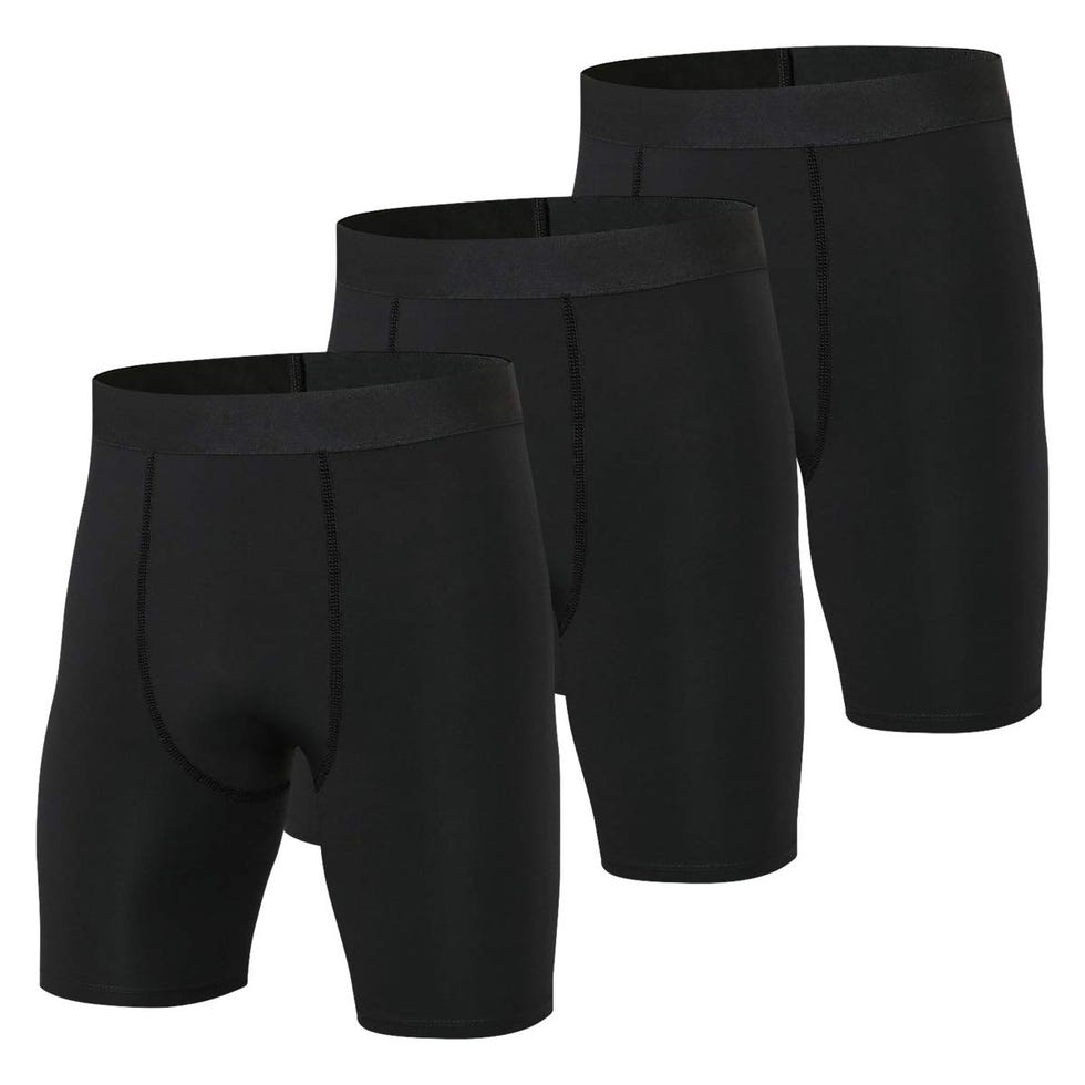 Pack de 3 mallas cortas de compresión en color negro para hombre