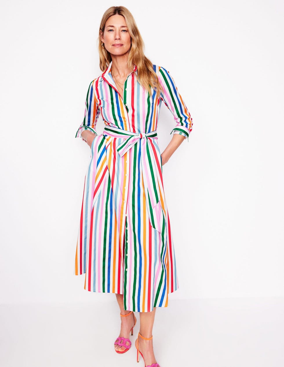 Amy Cotton Midi Shirt Dress