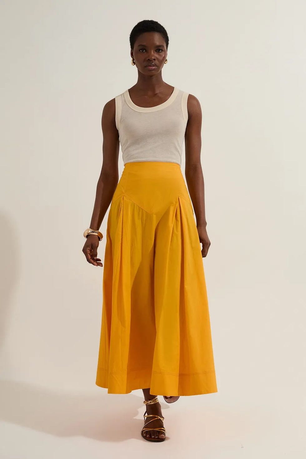 The Sunflower One... Drop-waist Midi Skirt