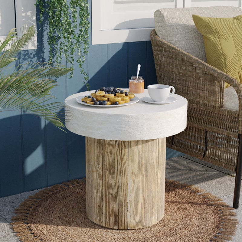 Outdoor Concrete Side Table