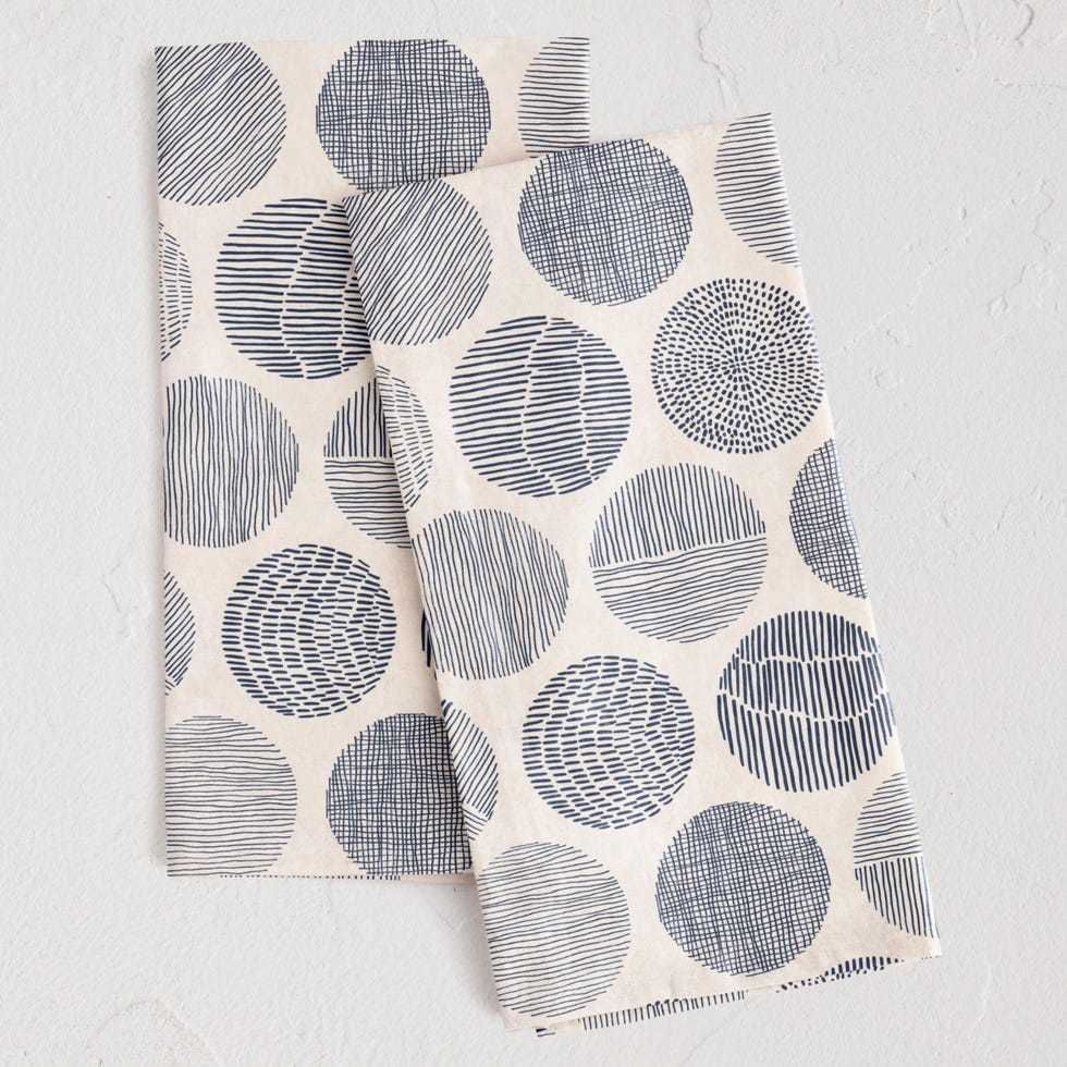 Minimalist Circles Tea Towel Set of 2