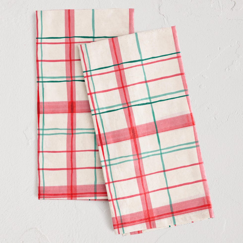 Plaid Tea Towel Set of 2