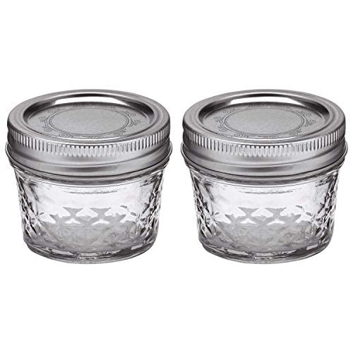 4oz Mason Jars With Lids and Bands, Set of 2