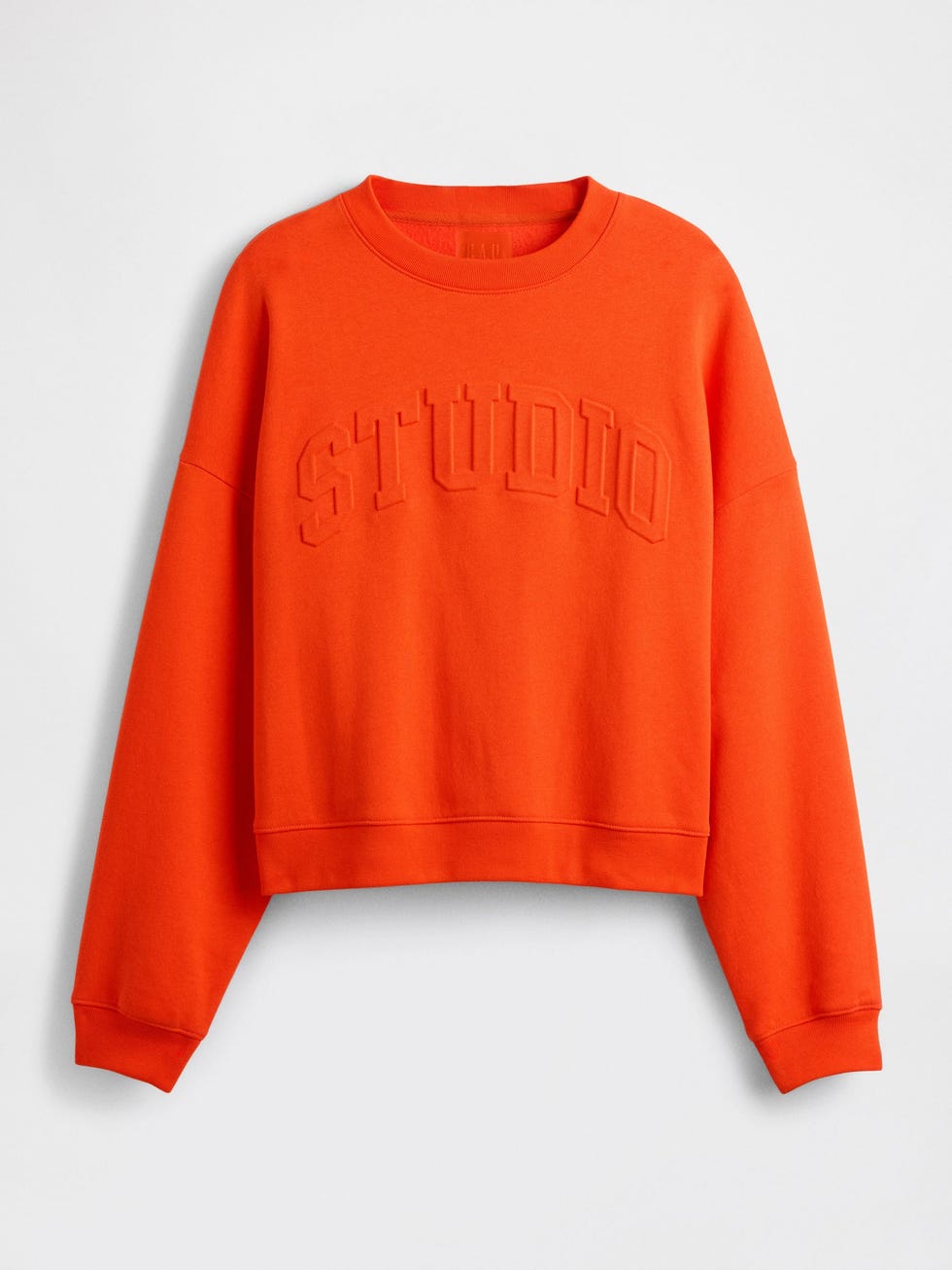 Cotton and Polyester Orange 'Studio' Sweatshirt