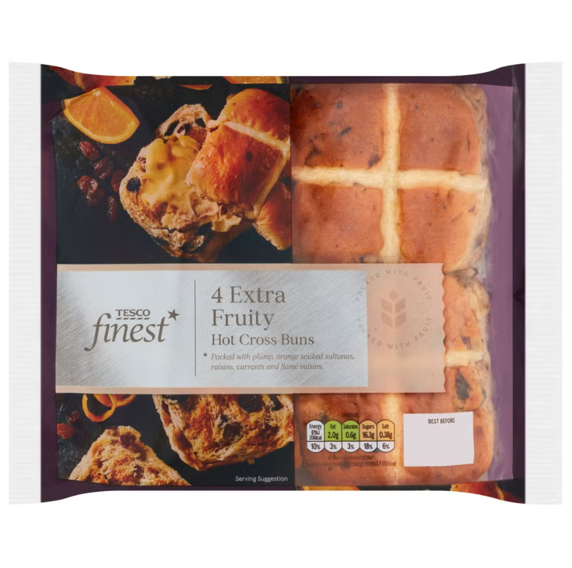 4 Extra Fruity Hot Cross Buns