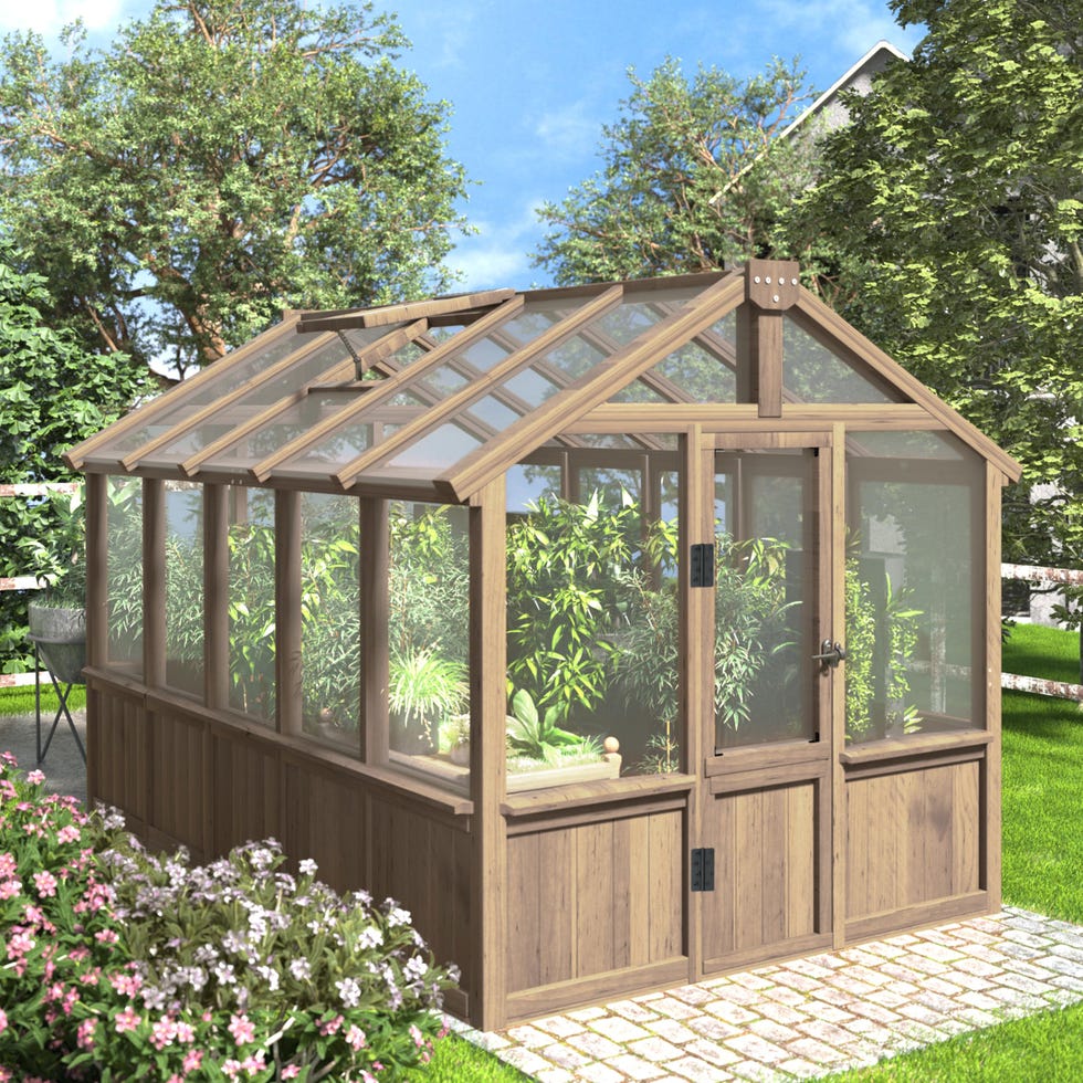 6x10FT Wood Greenhouse