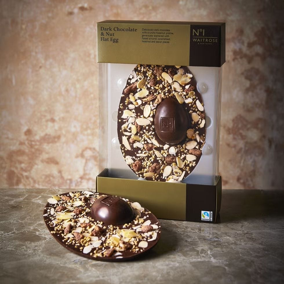 Dark Chocolate & Nut Flat Florentine Easter Egg