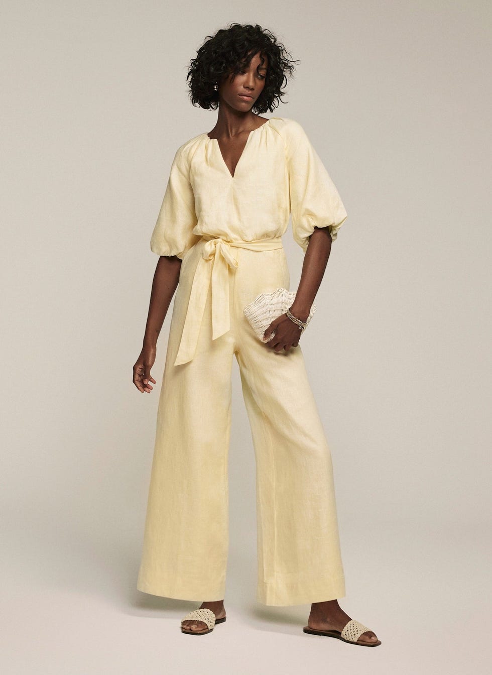 Yellow Linen Jumpsuit