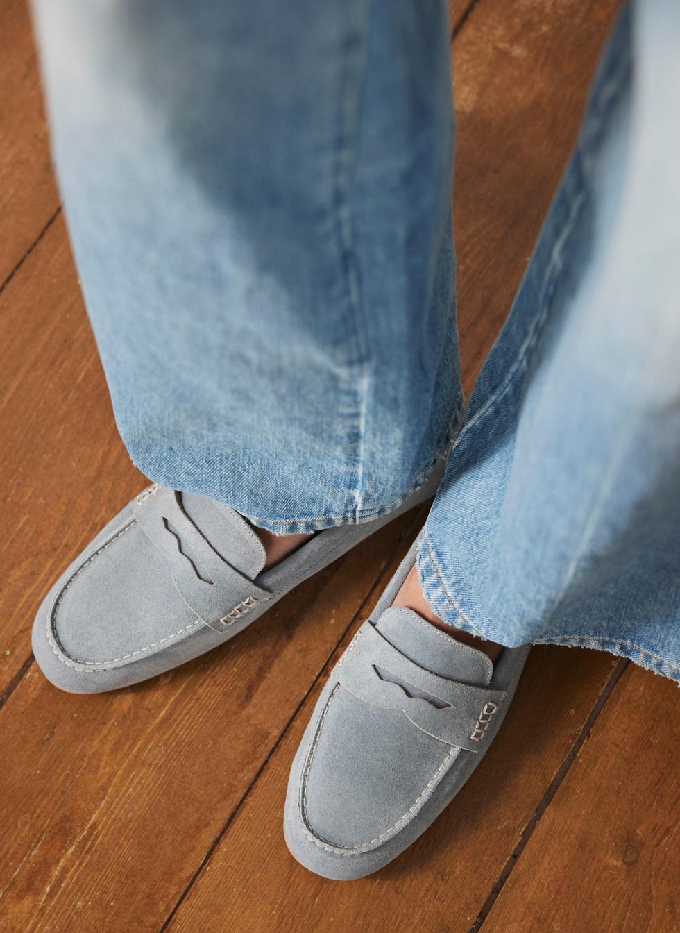 Blue Suede Loafers