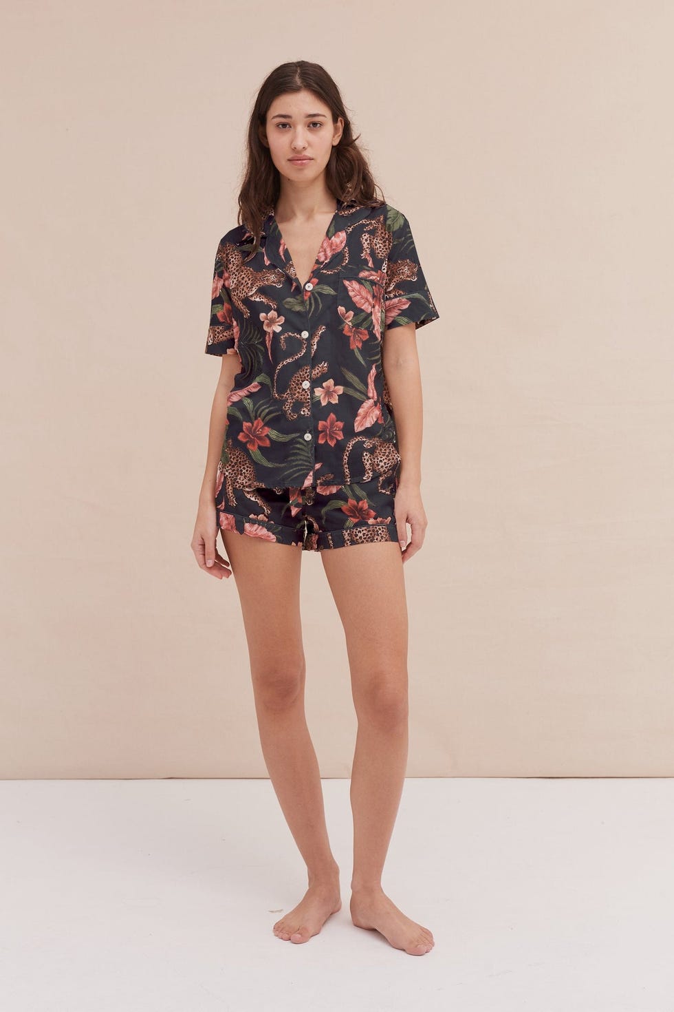 The White Lotus One... Soleia Leopard short pyjama set by Desmond & Dempsey