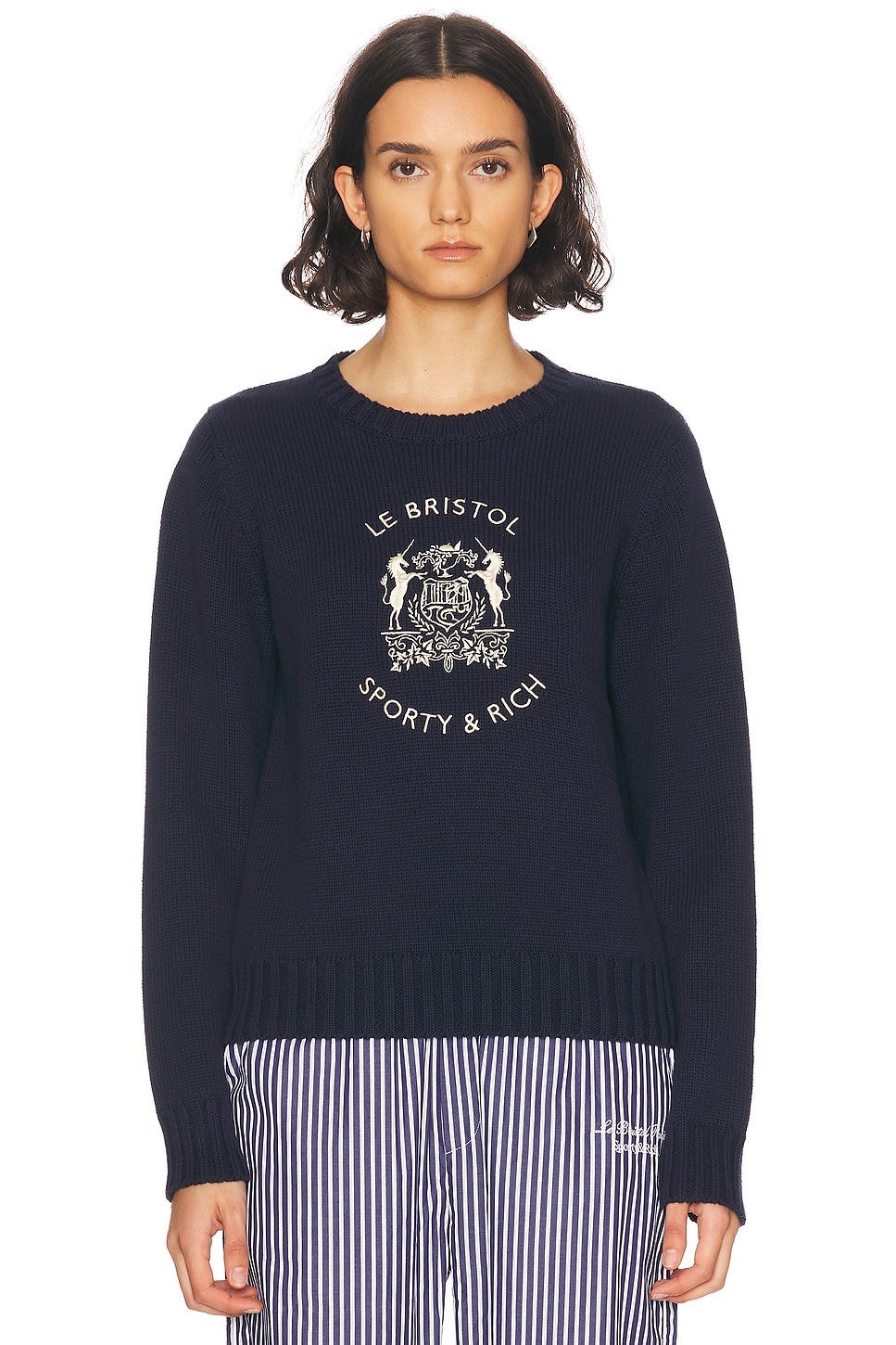 X Le Bristol Paris Crest Knitted Sweater