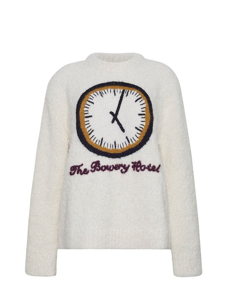 X The Bowery Hotel Clock Sweater
