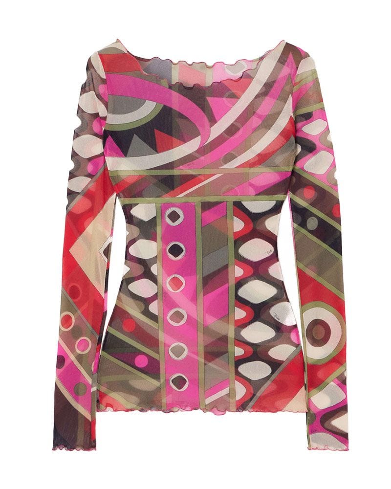 Printed Chiffon Top
