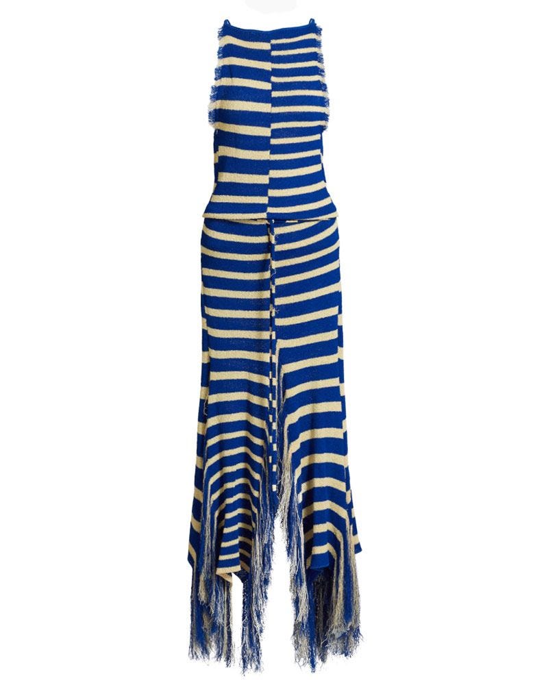 Fringed Knit Dress