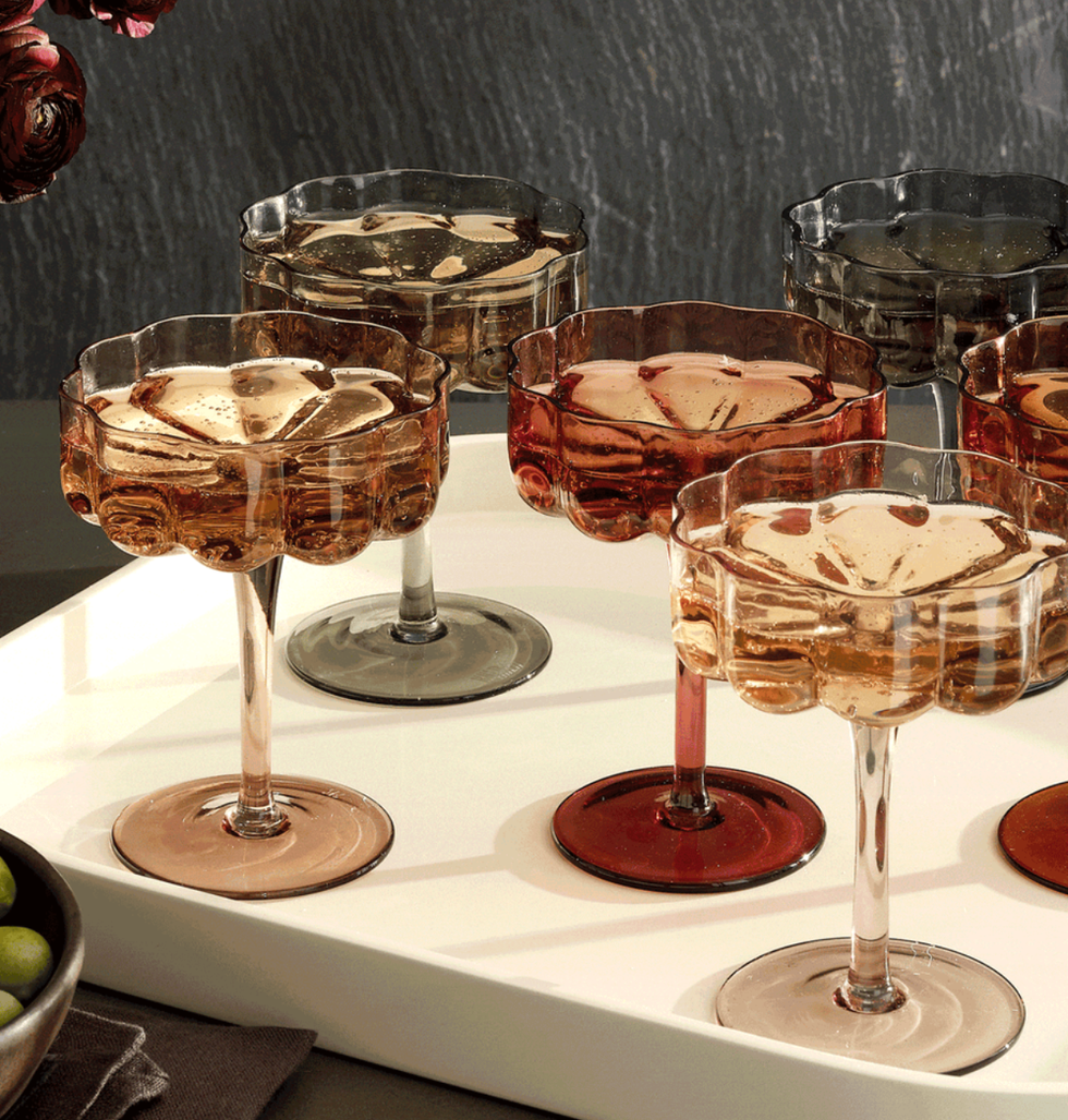 Wavy Coupe Glass (Set of 6)
