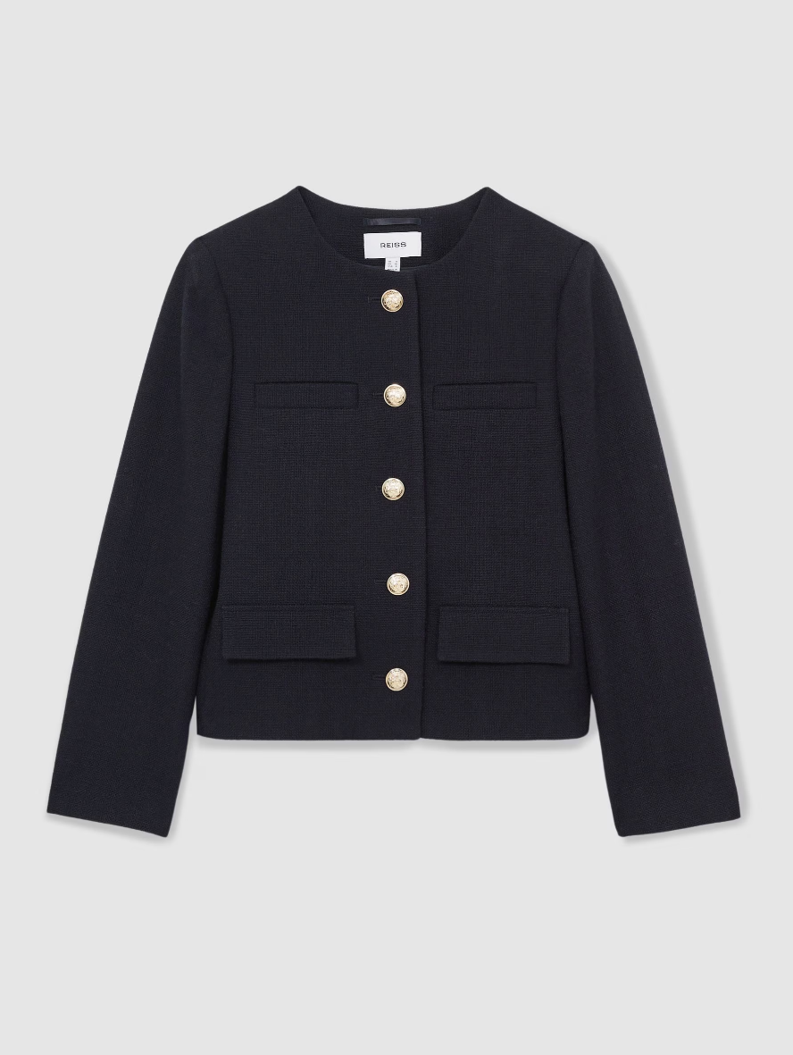 ★2025SS新作★INEGI★Ring Tweed Jacket Eco Noelie Tweed Jacket | GUESS