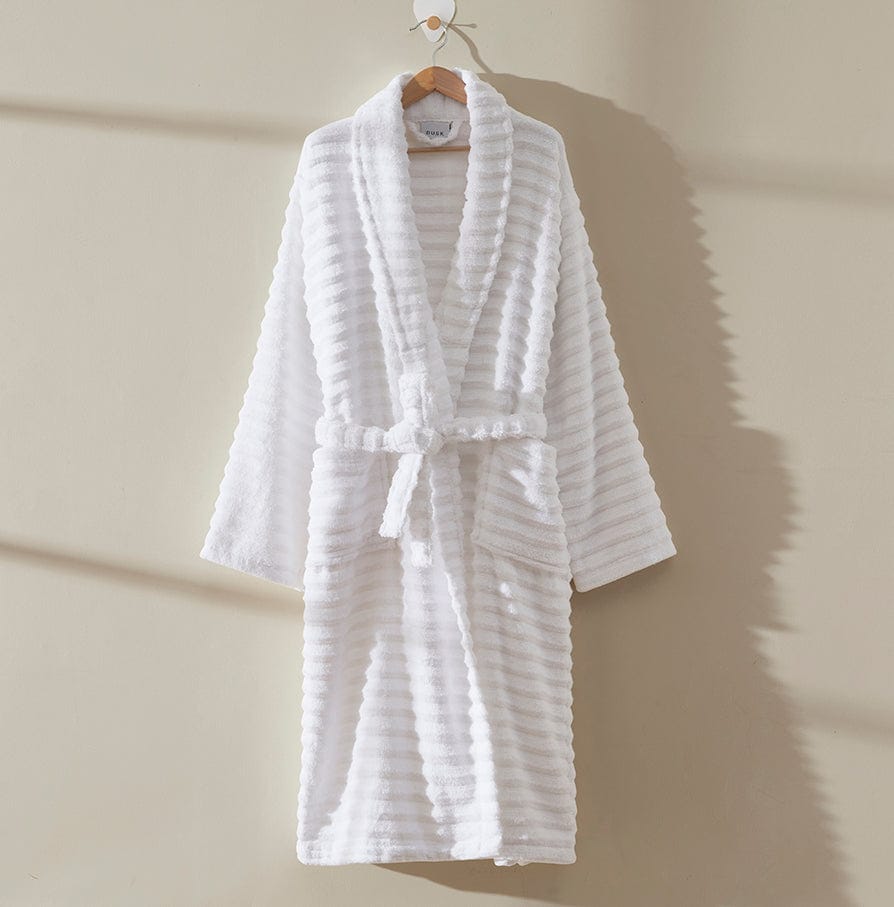Monaco Plush Ribbed Cotton Robe