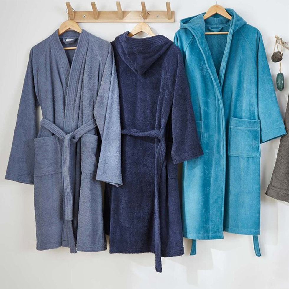 Haxel 100% Cotton Bouclette Hooded Bath robe 