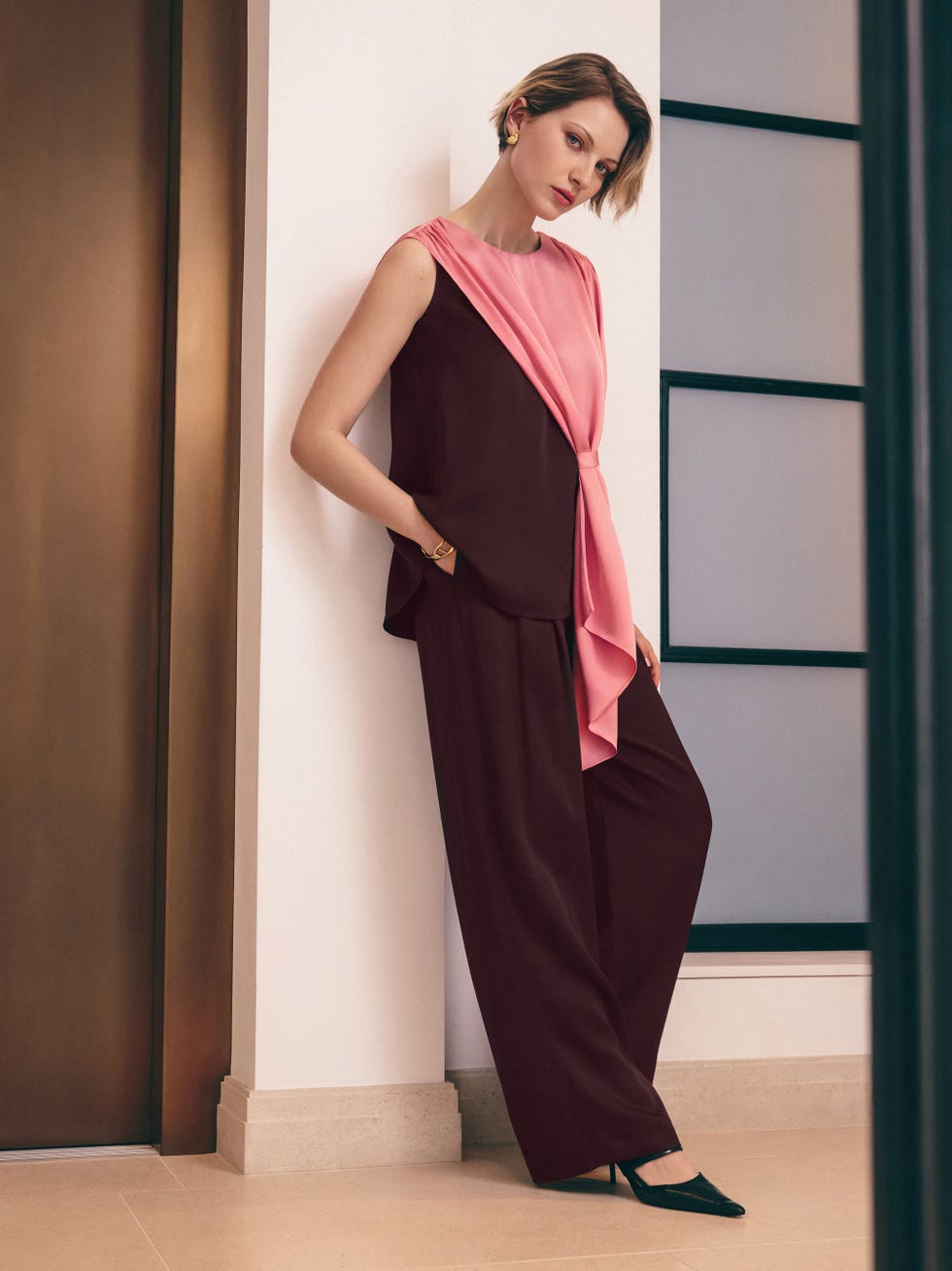 Satin Wide-Leg Trouser