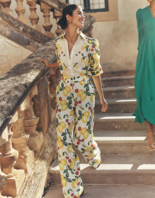 Ivory, Cherries and Lemons Top