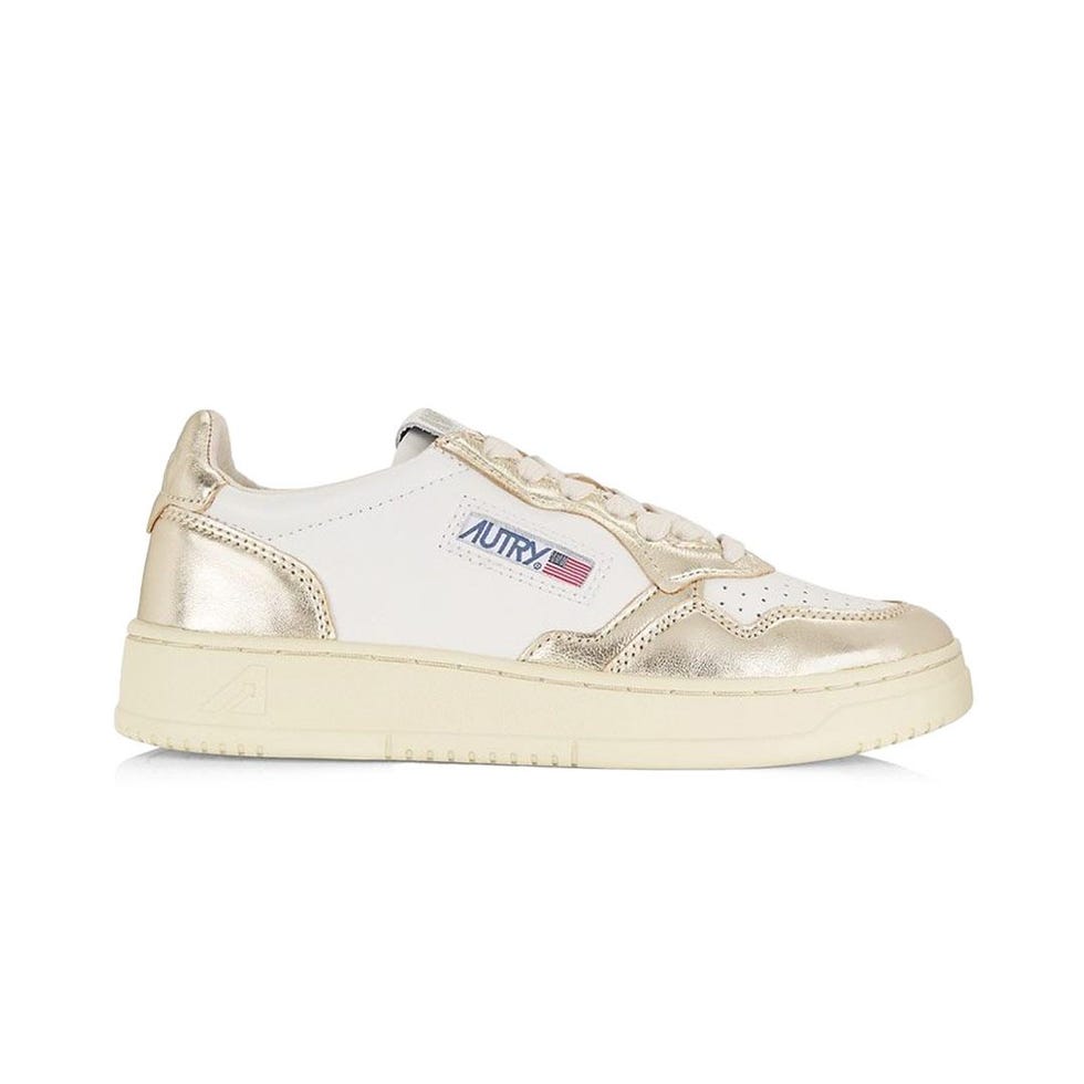 Medalist Metallic Leather Low-Top Sneakers