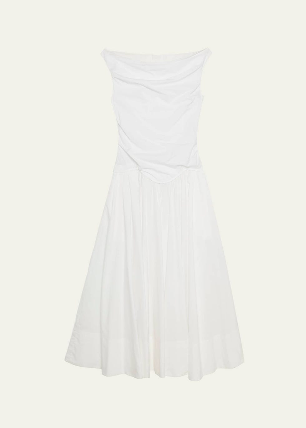 Cersei Drop-Waist Off-the-Shoulder Midi Dress