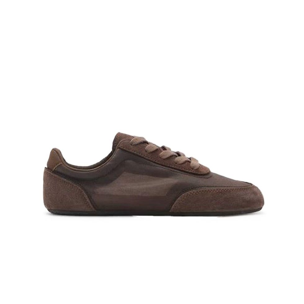Suede-Blend Sneakers