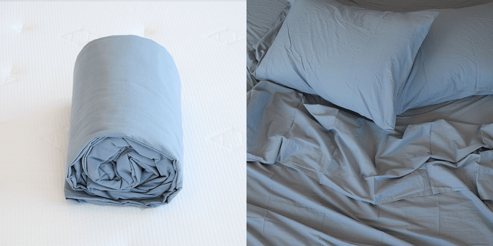 Organic Crinkled Percale Sheets