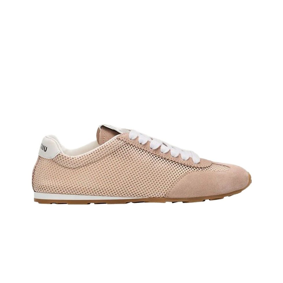Low-Top Mesh Suede Sneakers