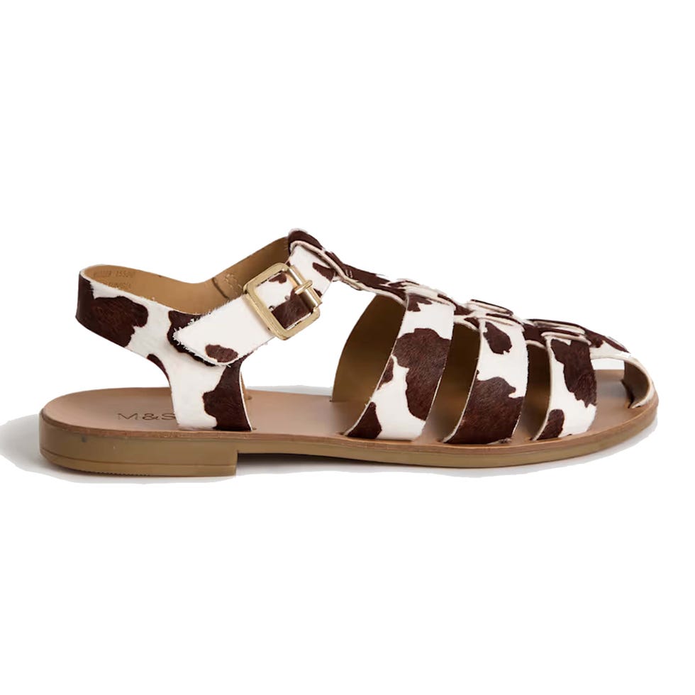 cow print fisherman sandals