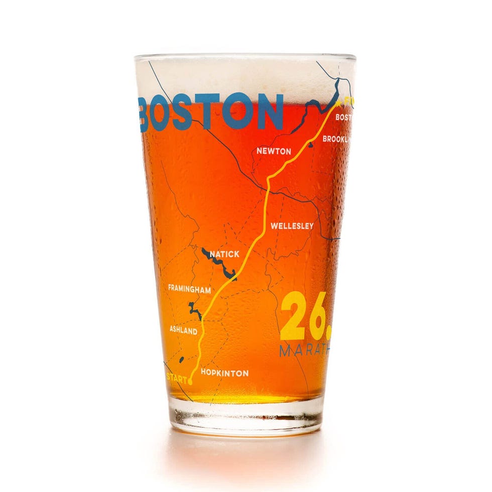 Boston Route Printed Beer Pint Glass
