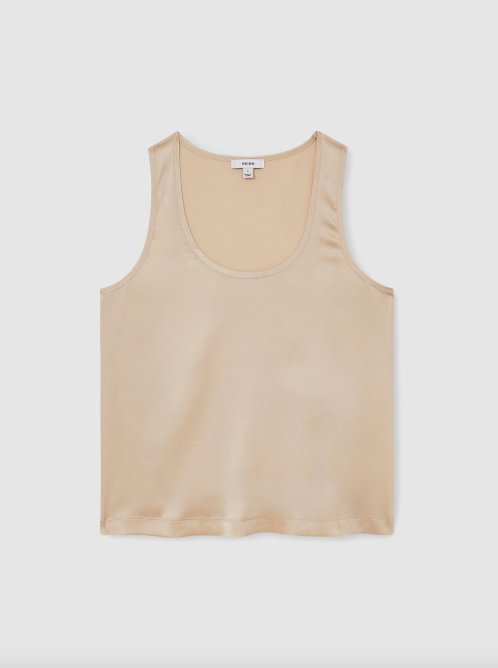 Ruby Silk-Front Cami Top In Neutral