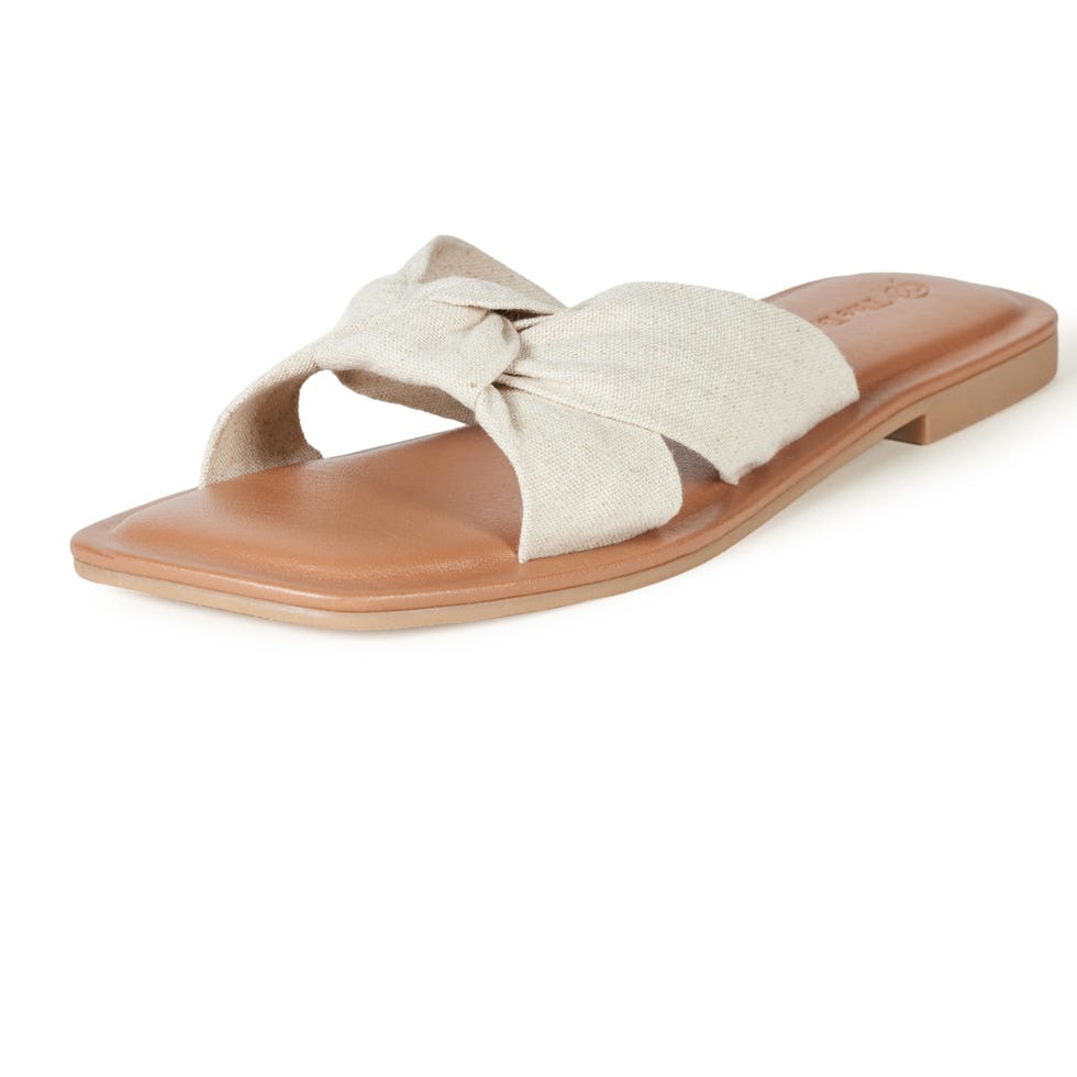 The Drop Ida Women's Sandals Dishes with knot, linen, 36.5 EU
