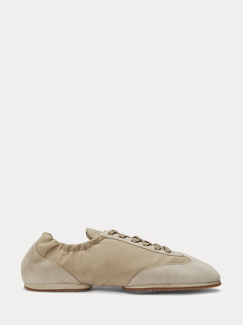 Ralph Lauren suede pony ballerina trainer