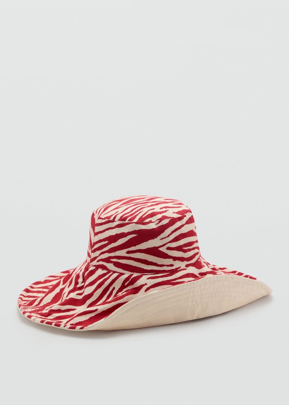 Reversible zebra-print bucket hat
