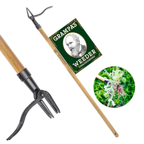 Grampa's Weeder - The Original Stand Up Weed Puller Tool with Long Handle