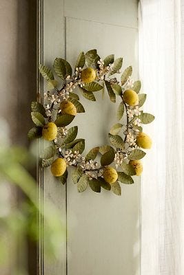 Lemon vine iron wreath