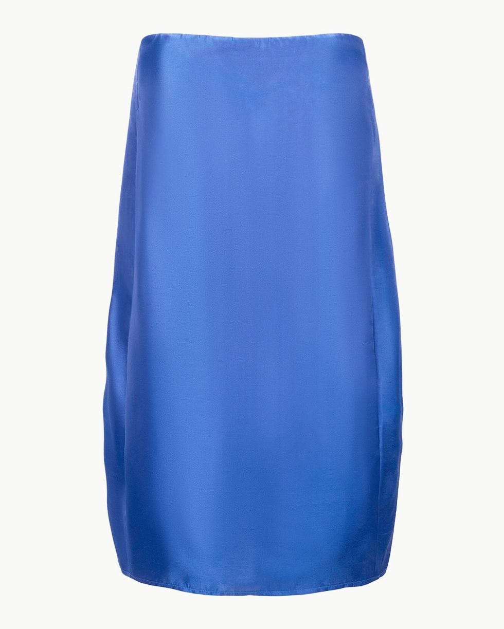 Lidia Silk Dress in Deep Sea