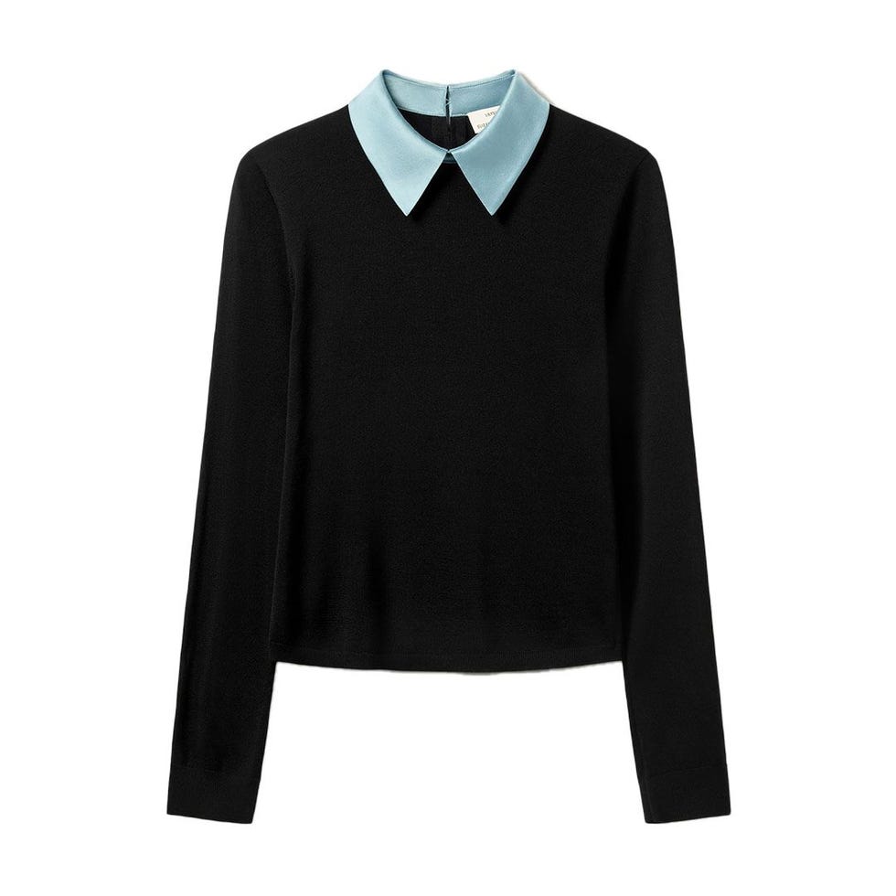 Elitist Silk Knitted Top with Collar