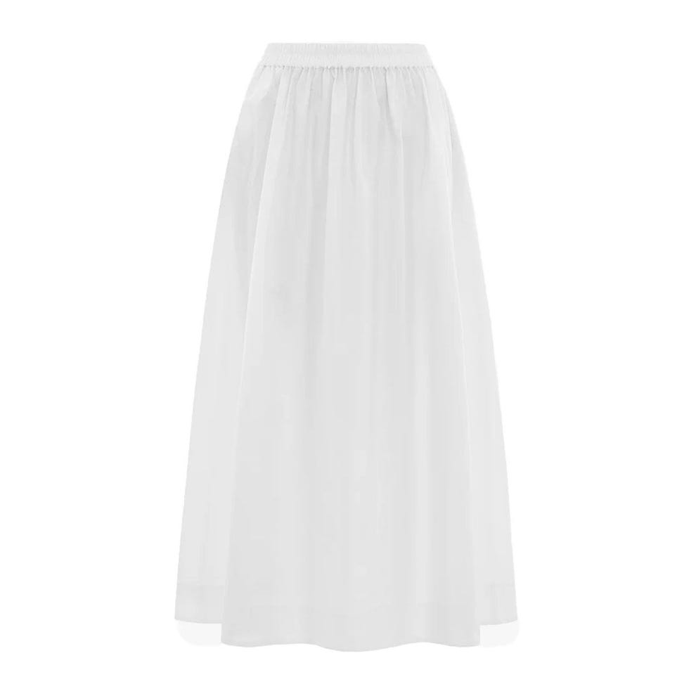 Natalie Elasticated Cotton Midi Skirt