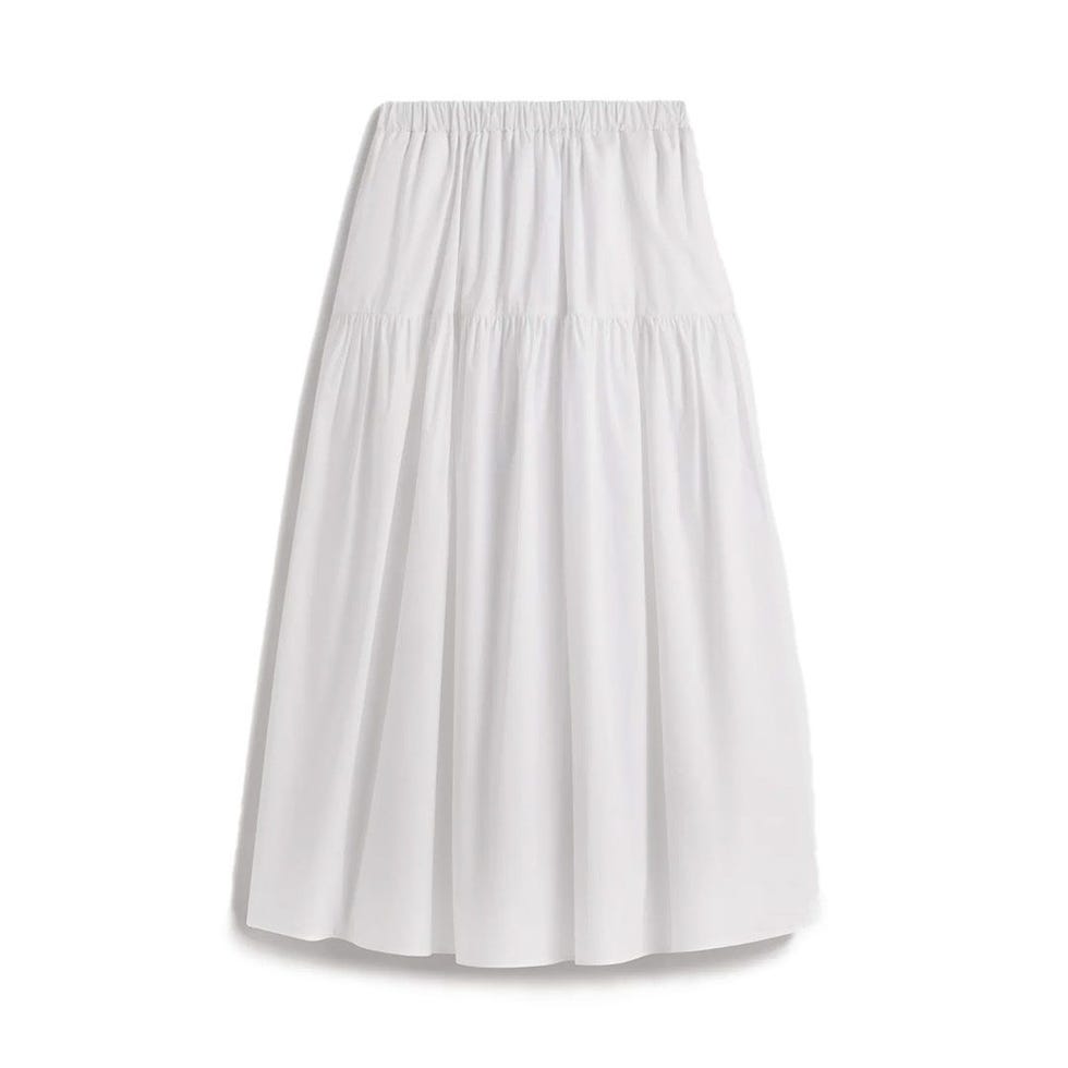 Cotton Midi Length Skirt